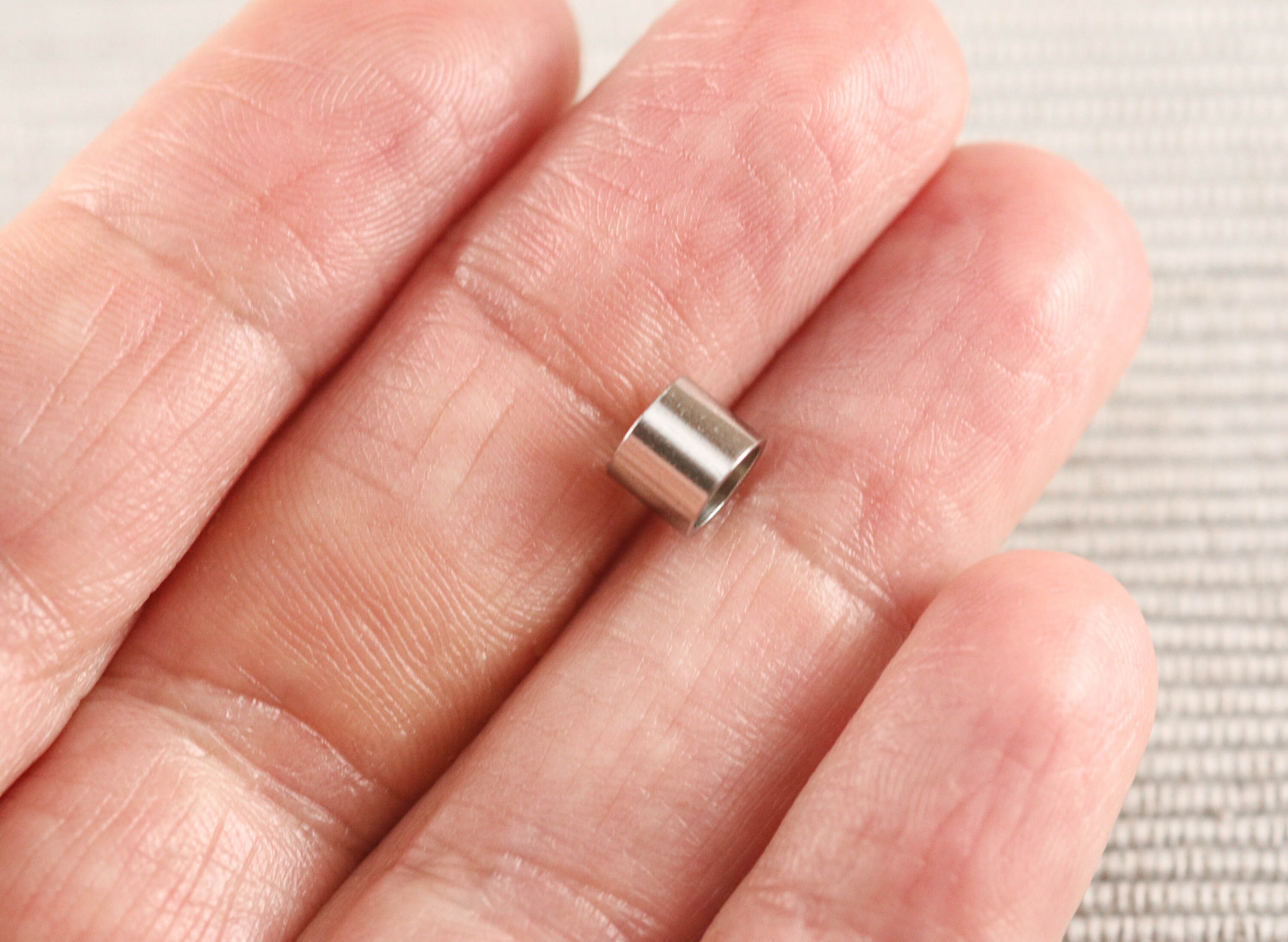 Stainless Steel Tube Spacer Beads 20 Pieces 6mm X 5mm Hole 5mm Etsy