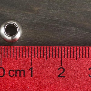 Stainless Steel Rondelle Spacer Beads 20 Pcs Per Order 8mm x 6mm Hole 4mm F78 image 5