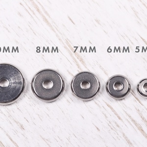 Stainless Steel Flat Round 2mm Thick Metal Spacer Disc Beads CHOOSE 5mm 6mm 7mm 8mm 10mm F5