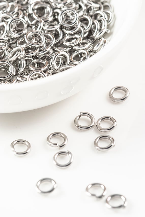 304 Stainless Steel Sturdy Metal Open Jump Rings 100 Pieces per Order Round 18 Gauge CHOOSE 5mm 6mm 7mm 8mm or 10mm