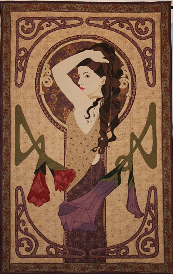 Art Nouveau Wall Hanging Etsy