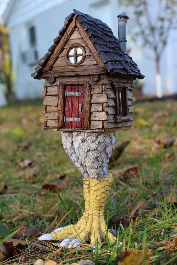 Painted Baba Yaga House With Solar Light Etsy