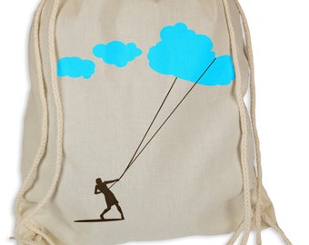 Clouds - Gymsac Turnbeutel - Stoffbeutel Tasche Hipster Sportbeutel Rucksack Wolken Drachen