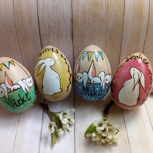 Custom wooden egg Pick your own design Personalized Easter gift Animal décor Favorite character décor Personalized Easter egg image 1