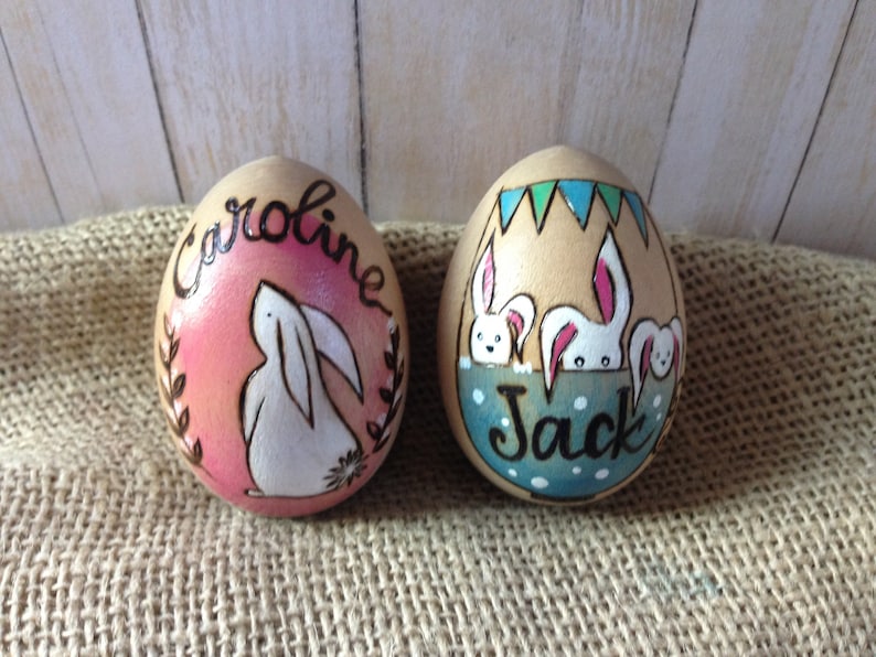 Custom wooden egg Pick your own design Personalized Easter gift Animal décor Favorite character décor Personalized Easter egg image 2