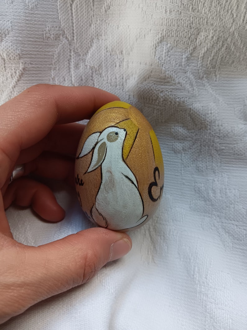 Custom wooden egg Pick your own design Personalized Easter gift Animal décor Favorite character décor Personalized Easter egg image 4