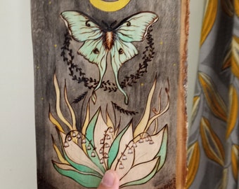 Luna-fjäril Actias Luna-väggbonad Cottagecore-konstdekoration Nyckfull naturkonst Gåva för naturälskare Insektväggkonst