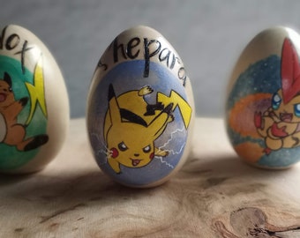 Custom wooden egg | Pick your own design | Personalized Easter egg | Favorite character décor | Custom Easter egg | Nerd decor | Anime decor