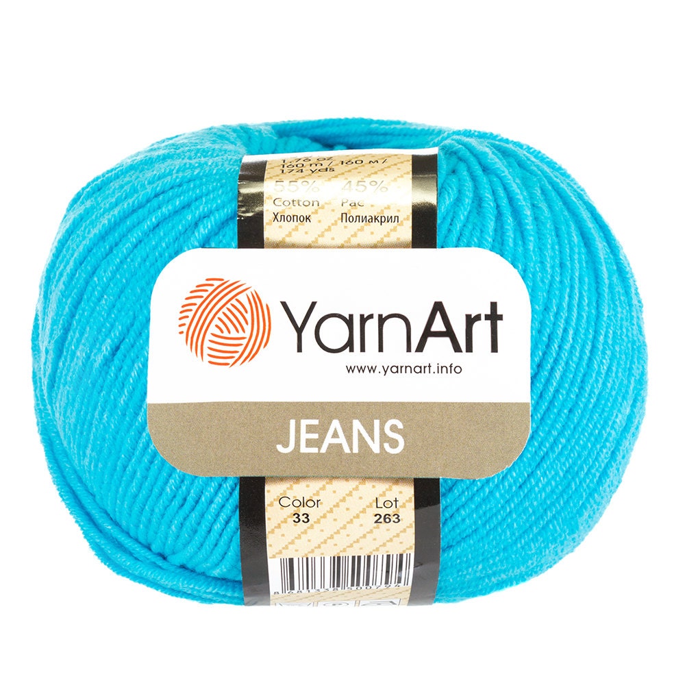 YarnArt JEANS cotton yarn soft yarn crochet cotton yarn fine Etsy