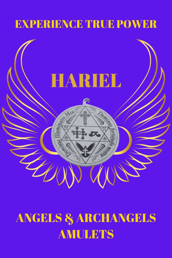 Guardian Angel Hariel Good Luck Charm Amulet for Purity Etsy