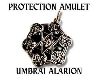 Amulet of Protection Umbrai Alarion with 7 Protective Demons of Ars Goetia