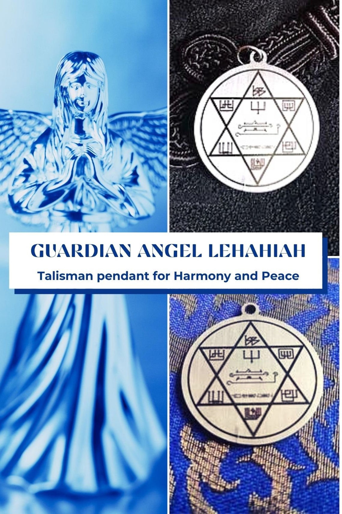 Ange gardien Lehahiah pendentif ange collier d'ange Etsy