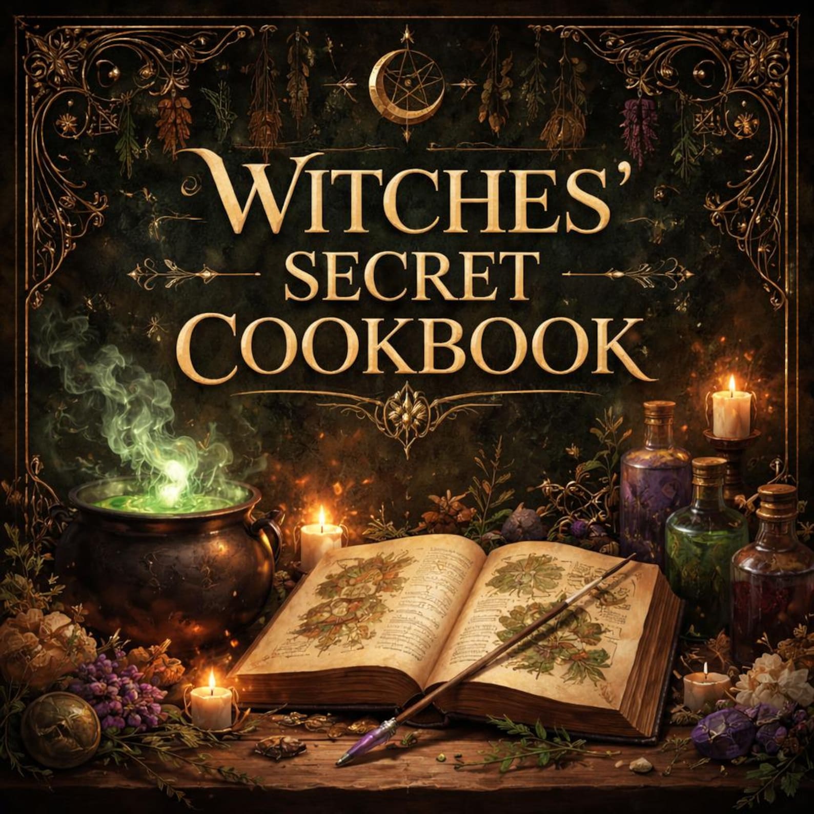 The Witches Secret Cookbook: Potions, Oils, Jars, Elixirs by Terra ...