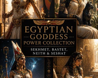 Egyptian Goddess Power Collection: Sekhmet, Bastet, Neith & Seshat