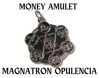 Amulette Magnatron Opulencia Argent: L'Amulette Ultime de Richesse avec les 7 Démons de l'Ars Goetia
