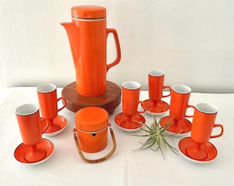 1950's Mid-Century Modern | 'Kelco' Coffee Service designed by LaGardo Tackett for Schmid Kreglinger | Japan
