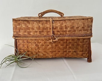 Vintage Chinese Knitting Basket | 1960's