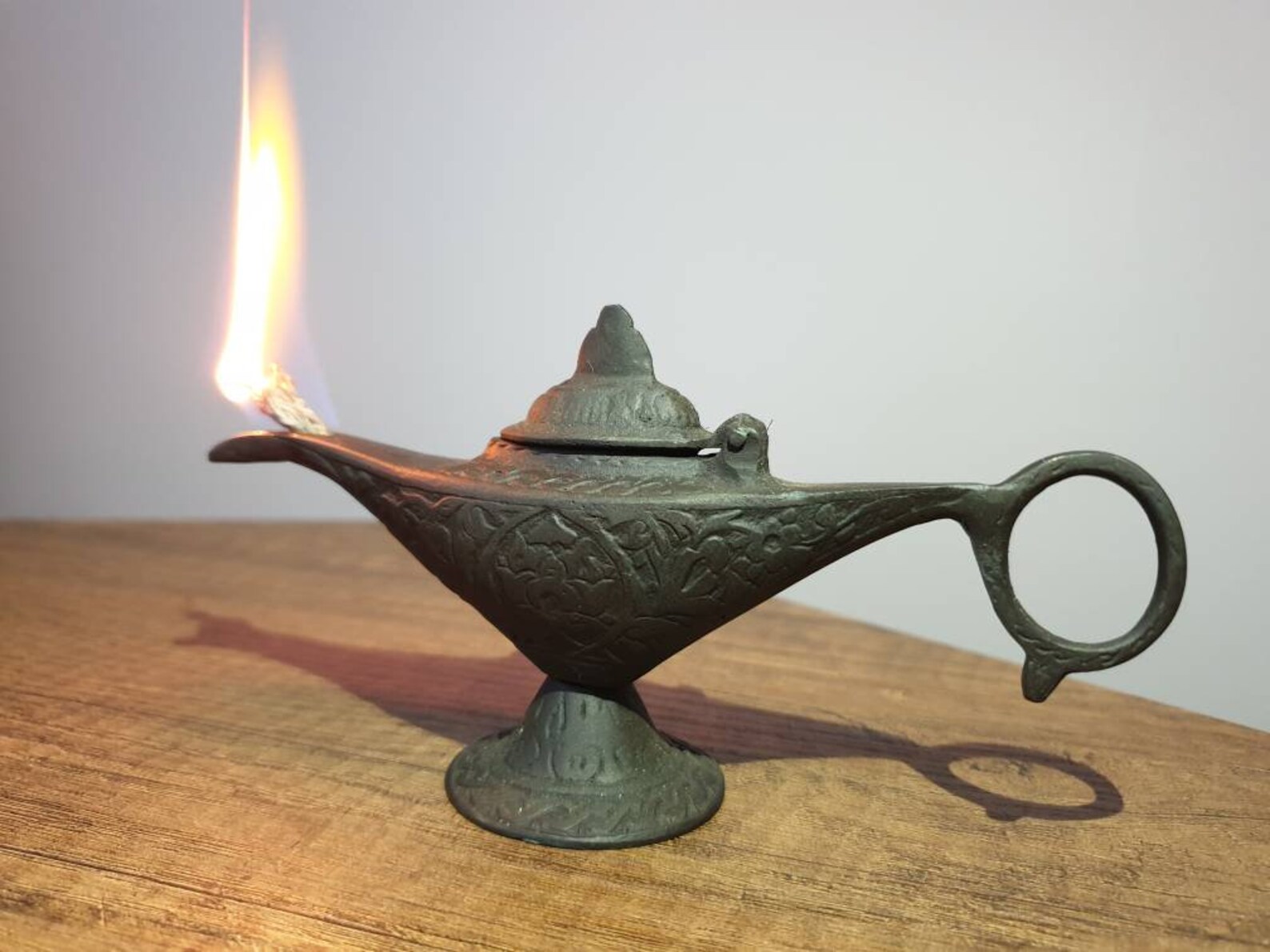 Aladdin's Magical Lamp Bronze Oil Lamp Handicraft Working Etsy