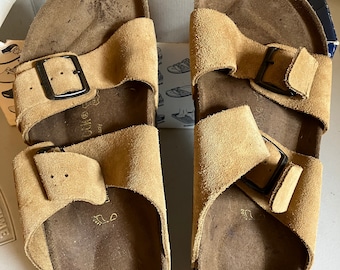 Taupe Suede Birkenstock Arizona Sandals size 40 / 9