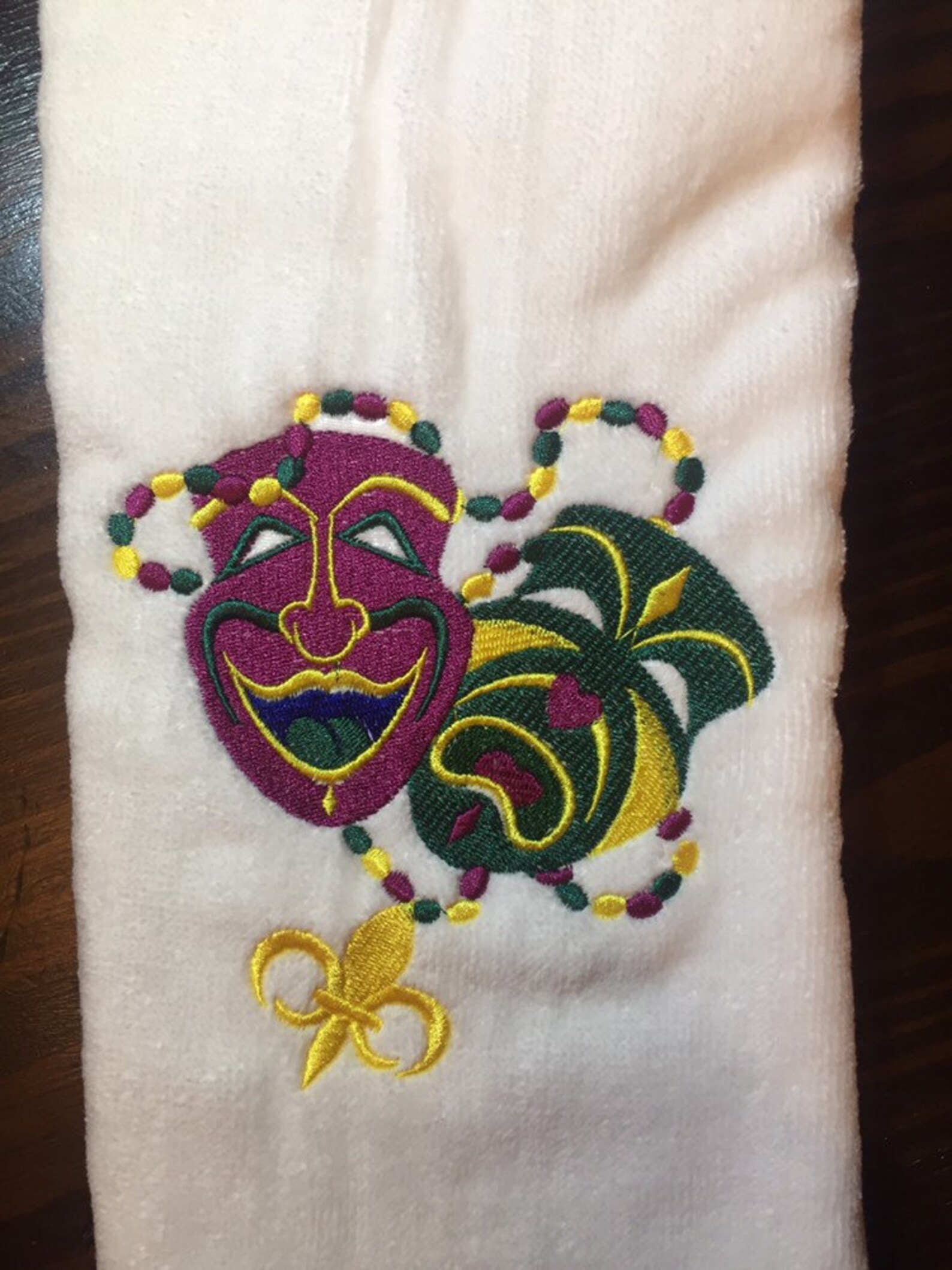mardi gras hand towels