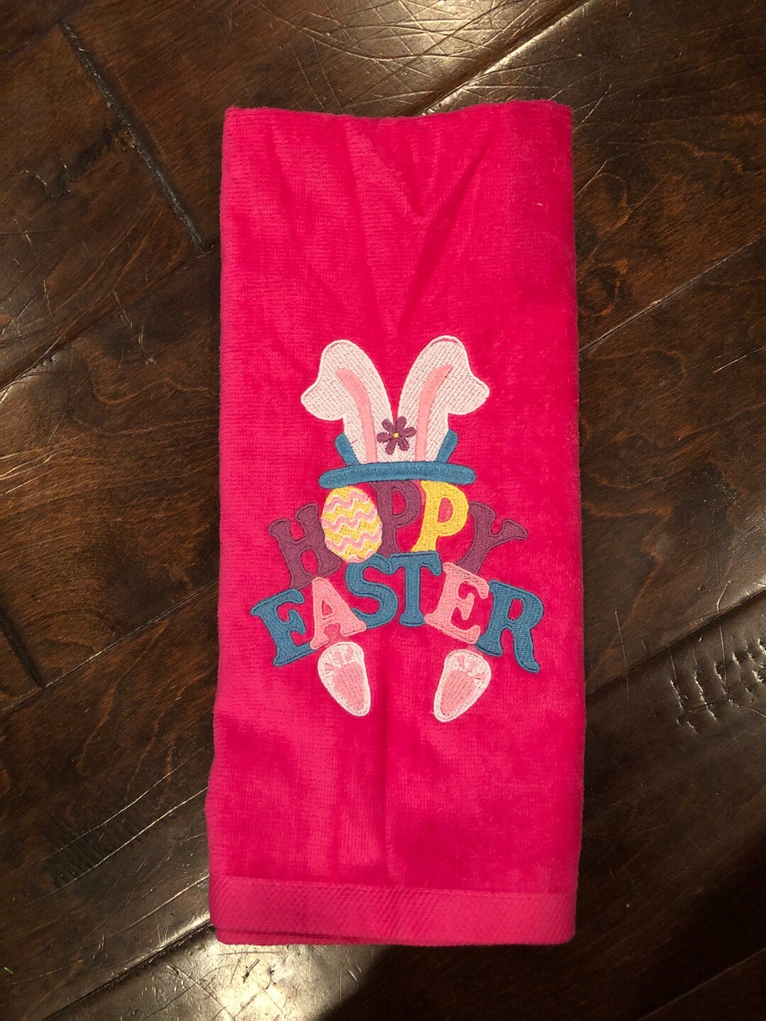 Embroider Hand Towel, Easter, Bunny, Decor, Gift, Kid Etsy