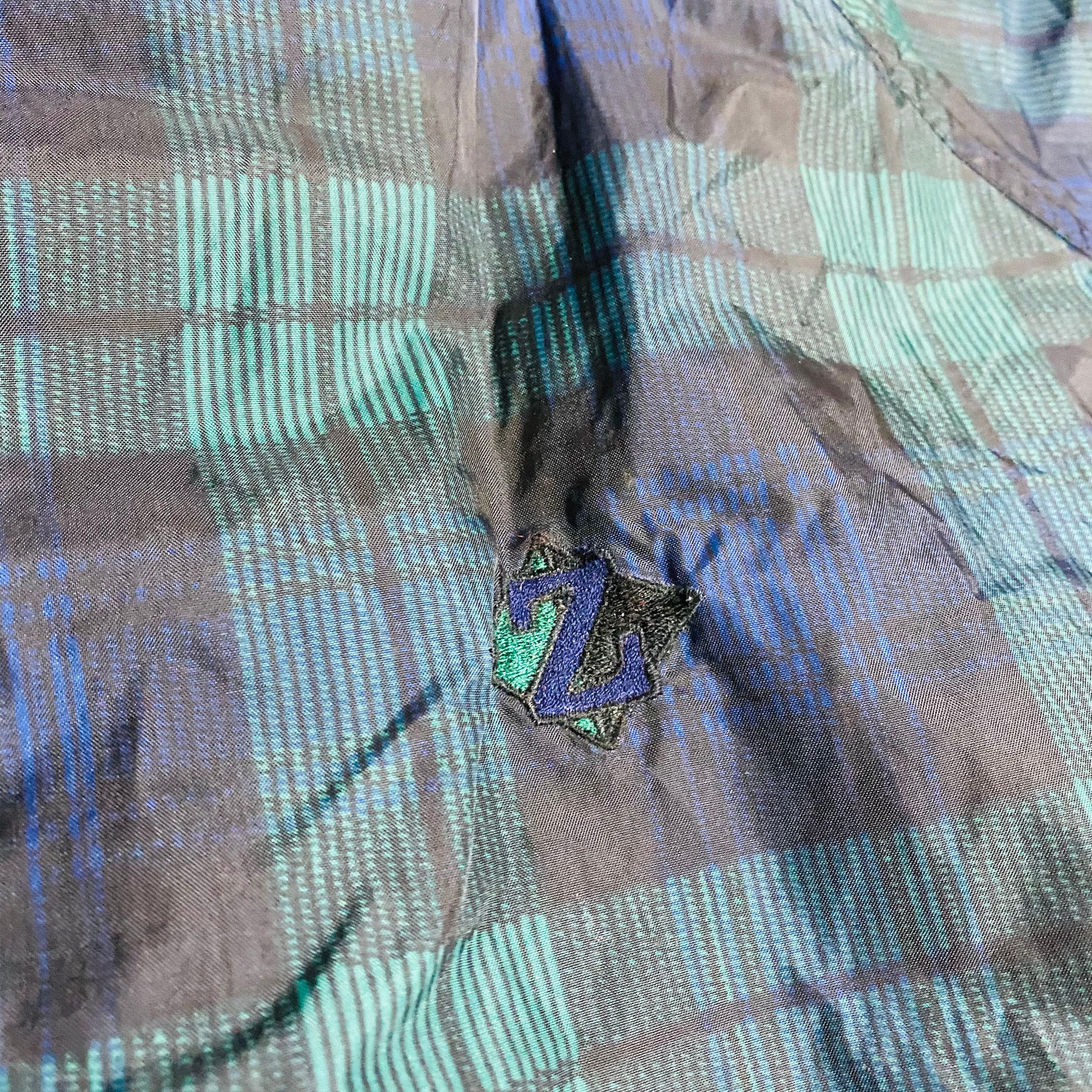 Vintage Jerzees Nylon Plaid Jacket Dad Jacket 90s Size 2x
