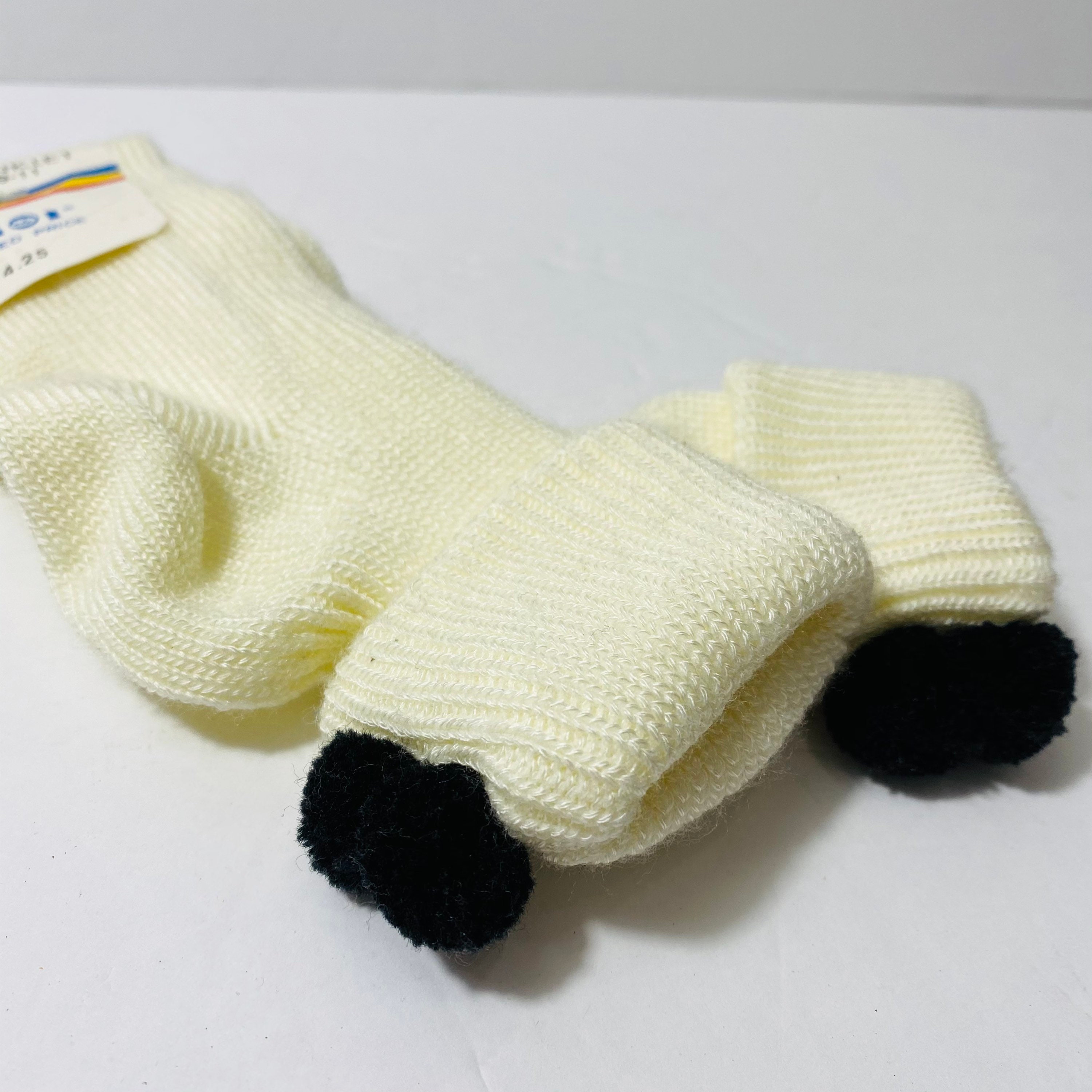 Vintage Le Roi Cuffed Pom Pom Socks 80s Etsy UK
