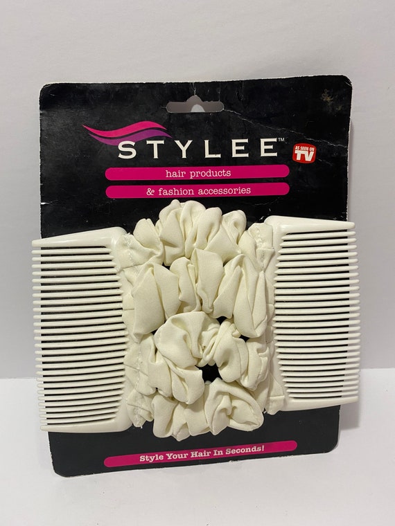 NOS Vintage Stylee 90s Hair Comb Scrunchie Clip Ba