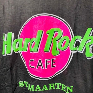 Hard Rock Cafe St Maarten Single Stitch Graphic Souvenir Tee Tshirt Large
