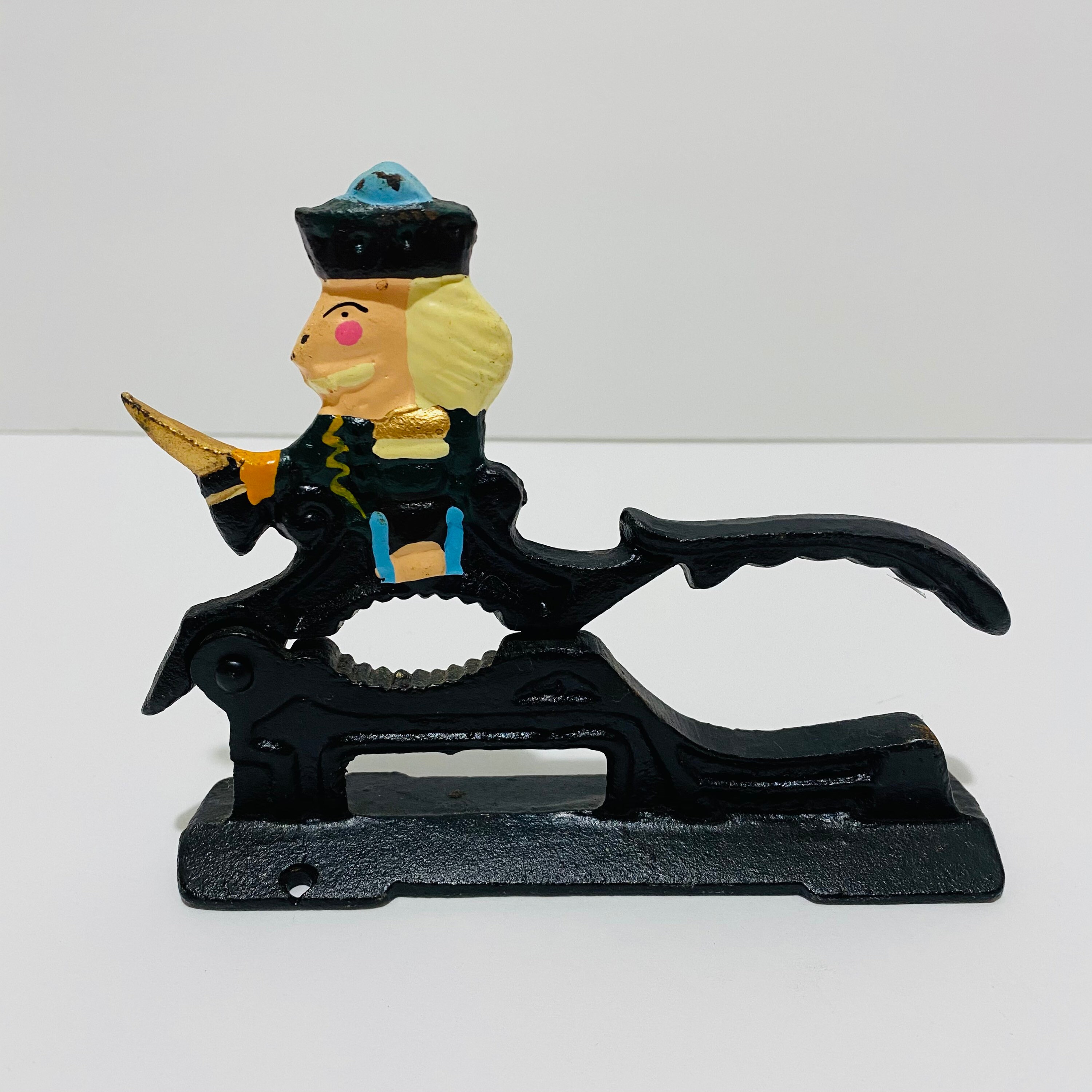 Vintage Mountable Cast Iron Nutcracker Original Paint Etsy