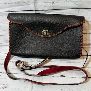 Bolso bandolera de cuero vintage, bolso estilo sillín, bolso estilo western, marrón