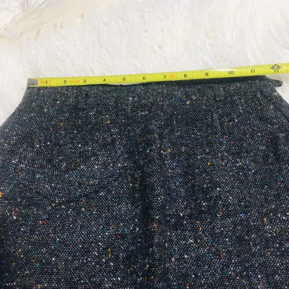 Vintage Wool Tweed Pencil Skirt High Waisted Gray… - image 5