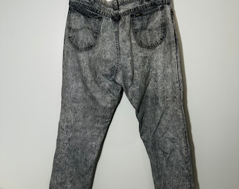Vintage acid wash Lee mens straight jeans 38x34 distressed