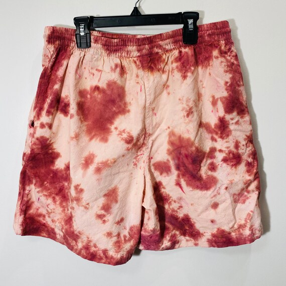 Vintage Drawstring Shorts Tie Dyed Hand Dyed Upcy… - image 3