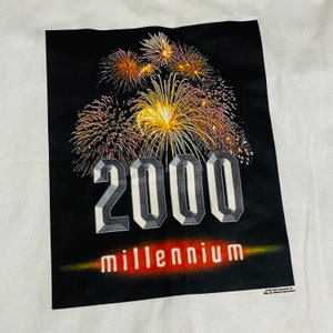 New Vintage Millennium year 2000 Y2K Tshirt XL