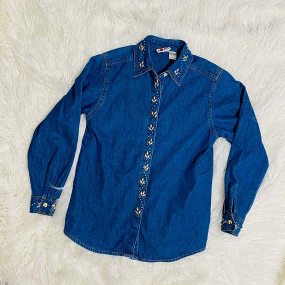 Vintage bedazzled denim jean - Gem