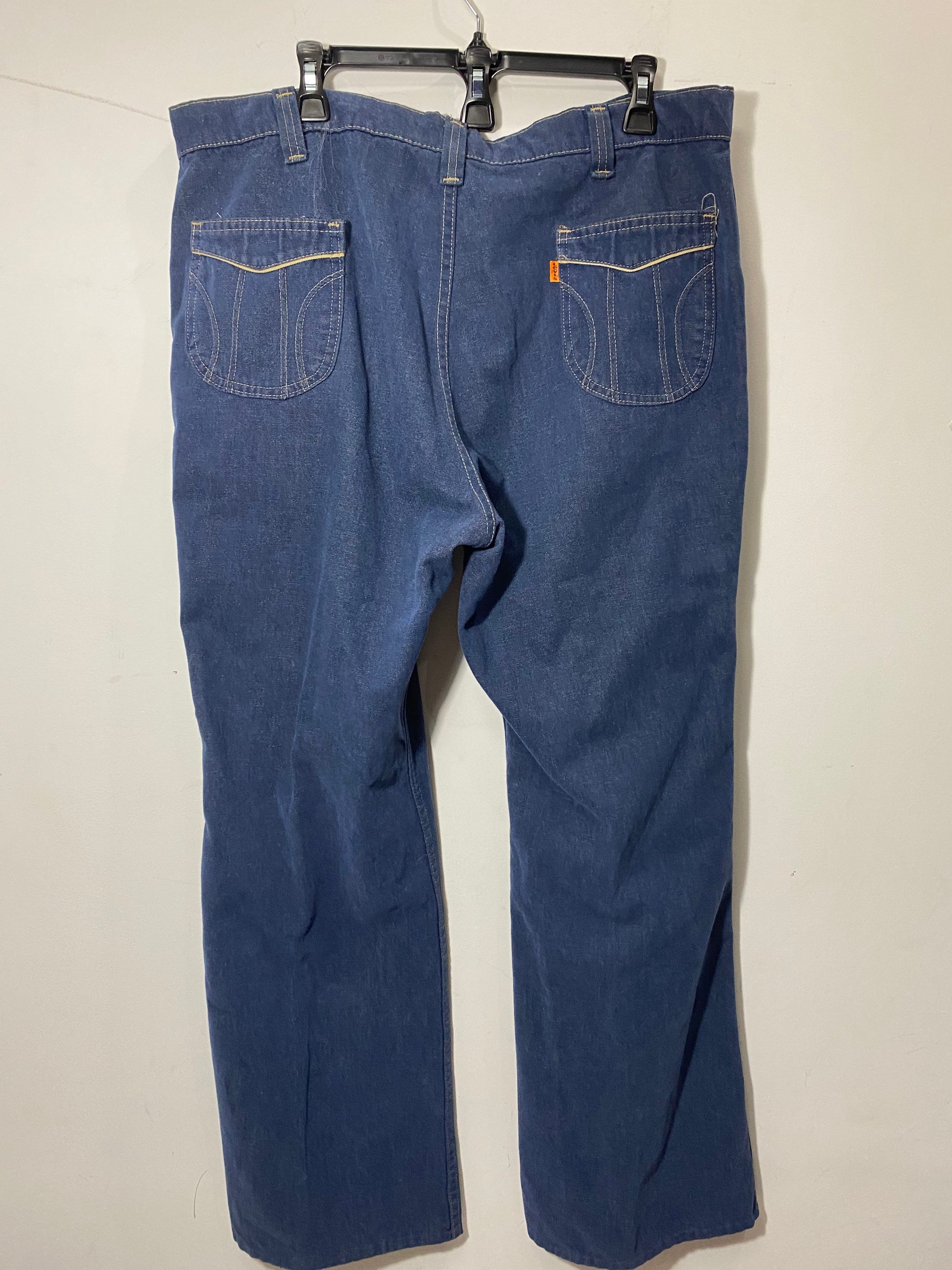 Vintage Orange Tag Mens Levis Wide Leg Soft Cotton Jeans 40 | Etsy