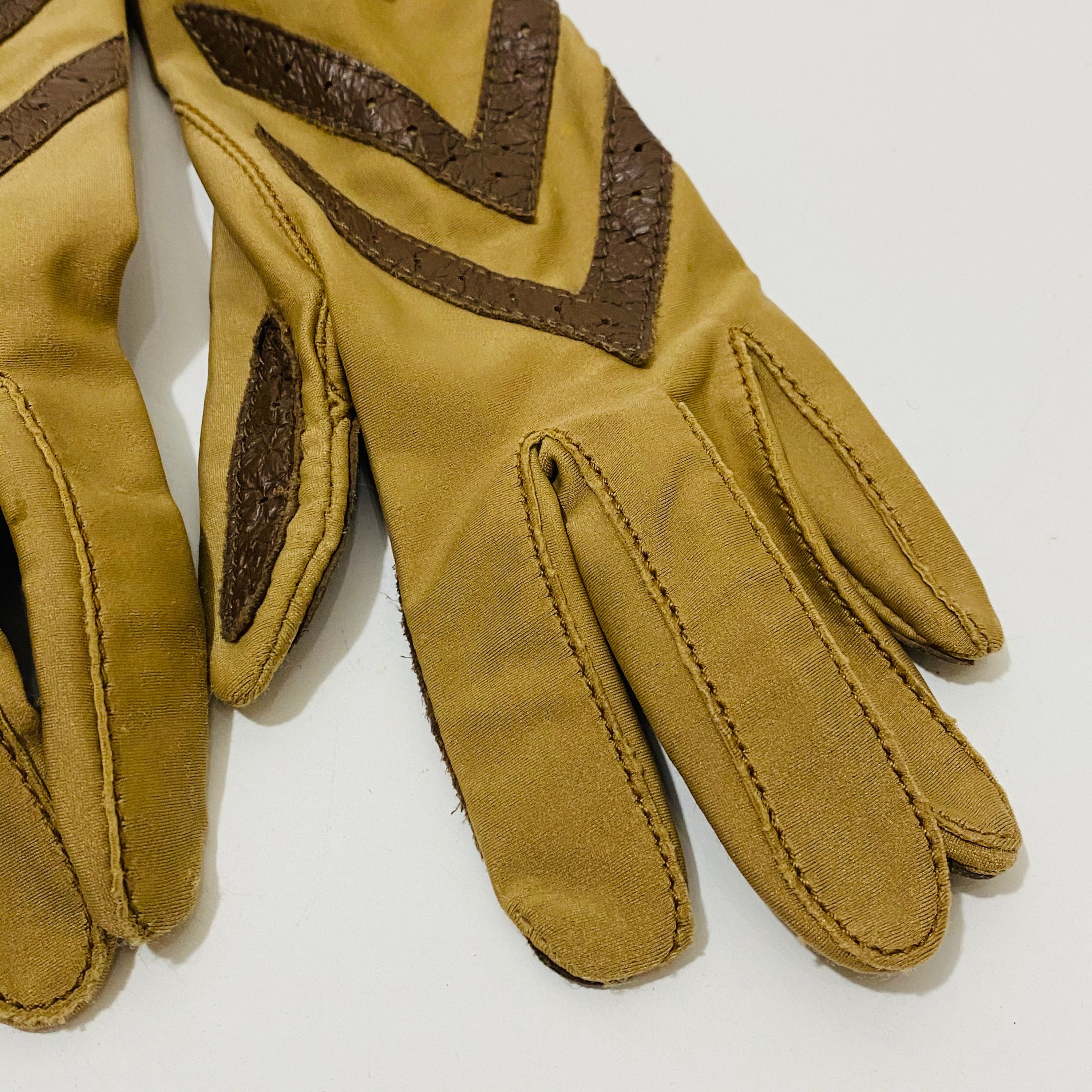 Accessoires Handschoenen & wanten Rijhandschoenen Women's Vintage Driving Gloves Leather brown Isotoner Sears one size 
