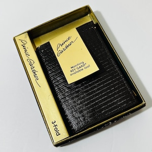 Cartera vintage Prince Gardner de tres pliegues y tres pliegues, de piel de vacuno marrón.