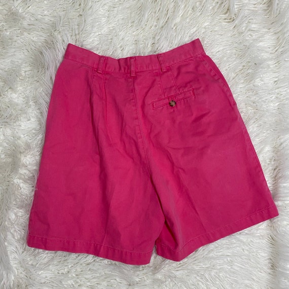 Women's 90s Hot Pink Pleated High Waisted Shorts - image 2