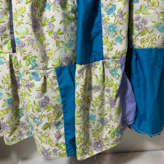 Vintage Handmade Patchwork Drawstring Maxi Midi S… - image 4