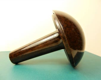 Brown Bakelite Vintage Darning Mushroom, Sock Mender, Vintage Crafts, Made in England