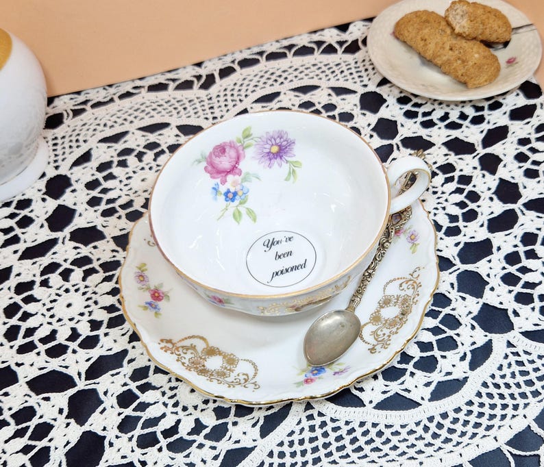 You've Been Poisoned Vintage Teacup, Funny Teacup,poison Etsy