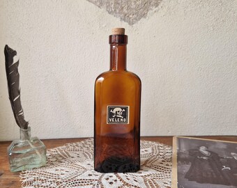 Antique Poison bottle Apothecary Pharmacy, druggist, medical oddity, vintage curiosity