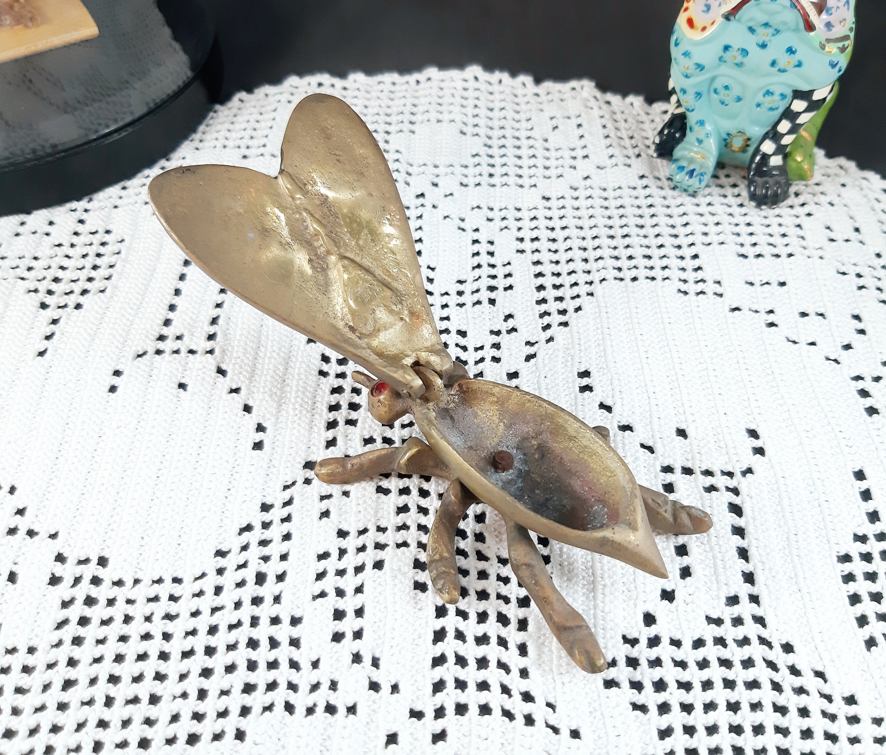小さなヴィンテージのハエ虫灰皿 - Etsy 日本
