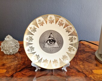 All Seeing Eye Masonic Vintage Side Plate