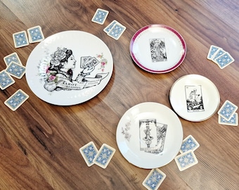 Tarots Reader Fortune Teller Vintage Plates