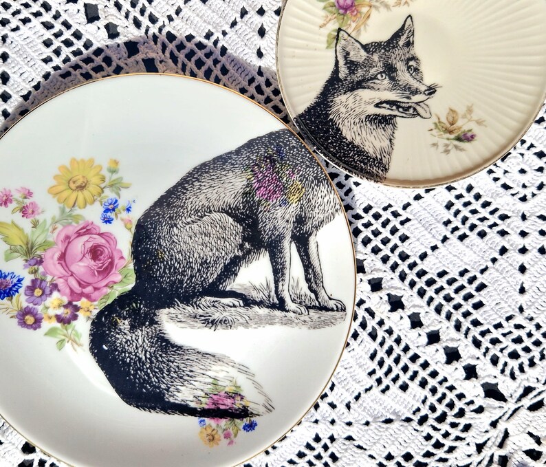 Set of 2 Mismatch Side Plates Fox image 2