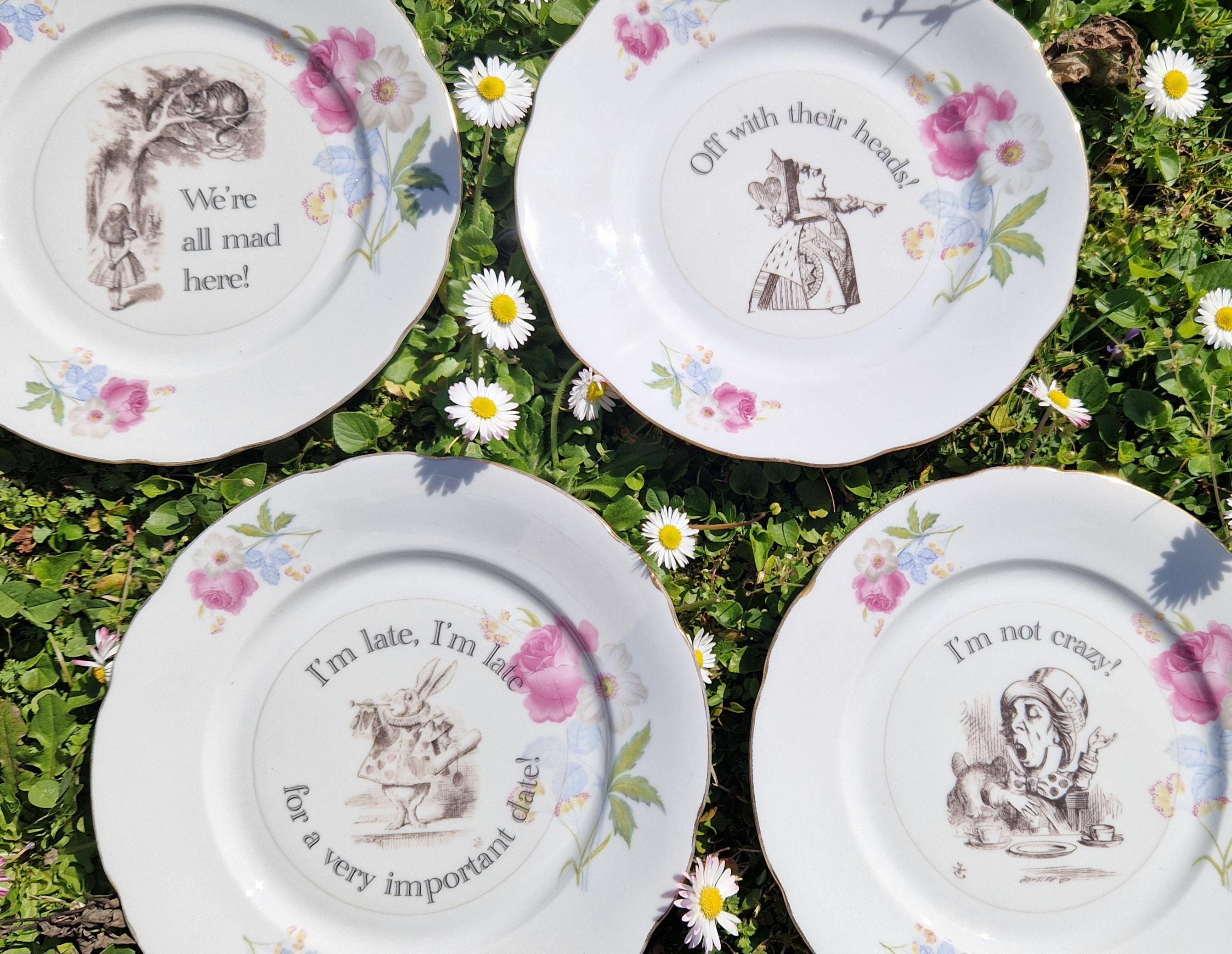 ヴィンテージ 不思議の国のアリス デザートプレート 4 枚セット - Etsy