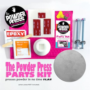 Die Powder Press TEILE KIT | Indie Kosmetik Power Pressmaschine DIY Kit für Ihre Laubpresse | Make-up Lidschatten + Gesichtspuder Pressung